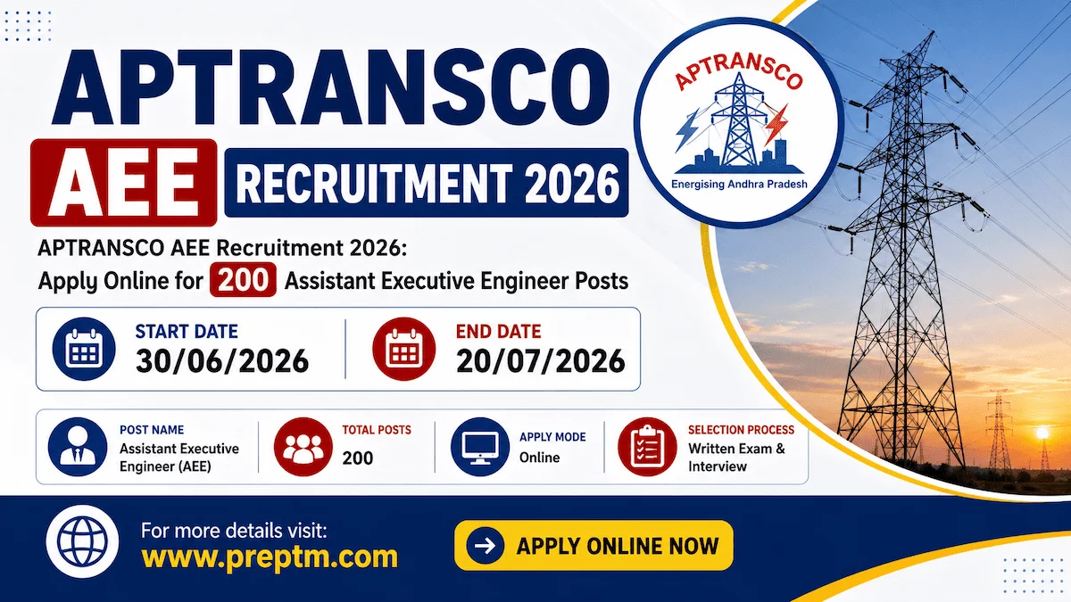 APTRANSCO AEE Recruitment 2026: Apply Online for 200 Assistant Executive Engineer Posts